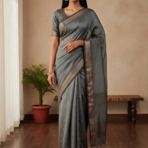 Home grey mangalagiri silk